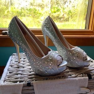 Lauren Lorraine bejeweled heels